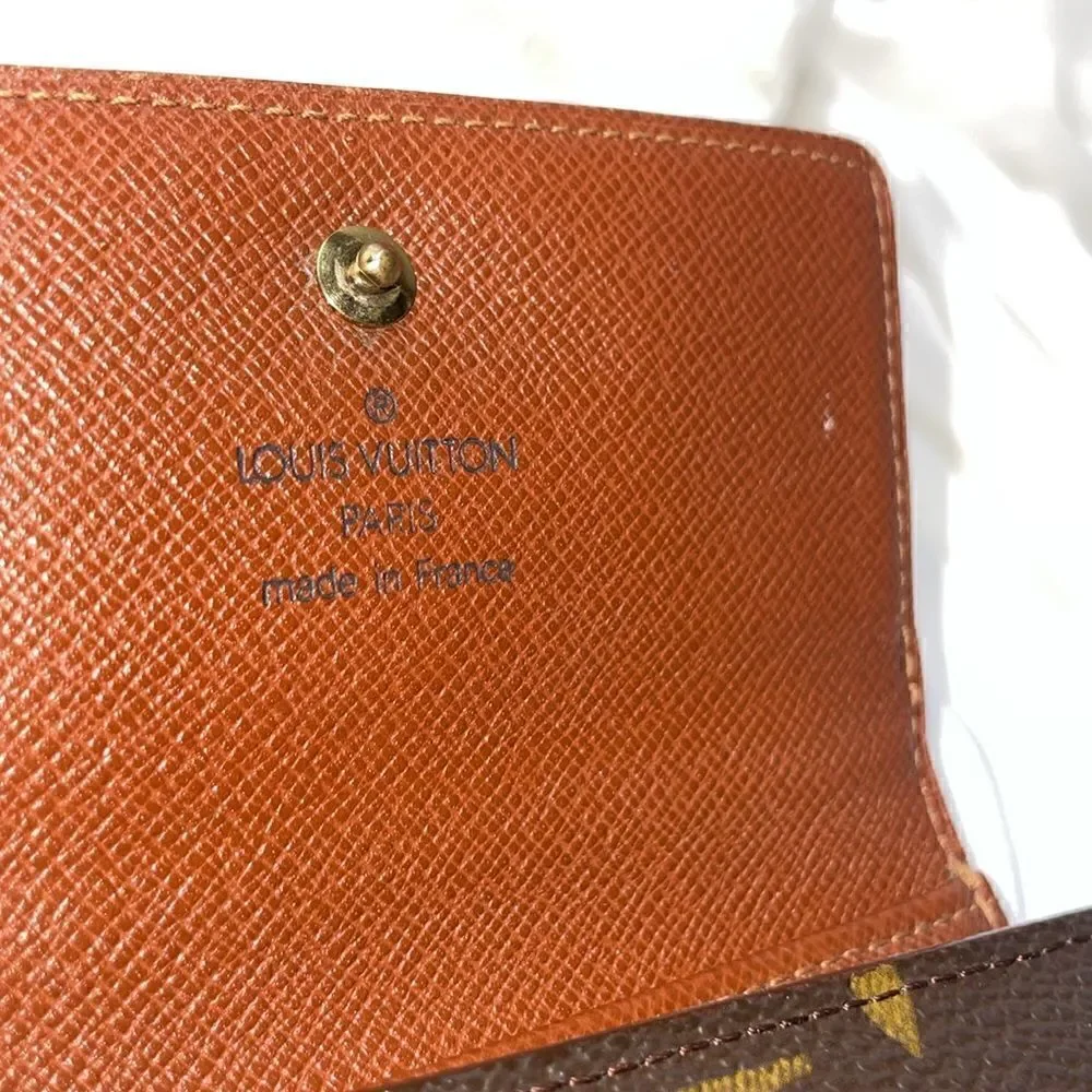 Authentic Louis Vuitton Monogram Porte Monnaie Billets Compact Wallet